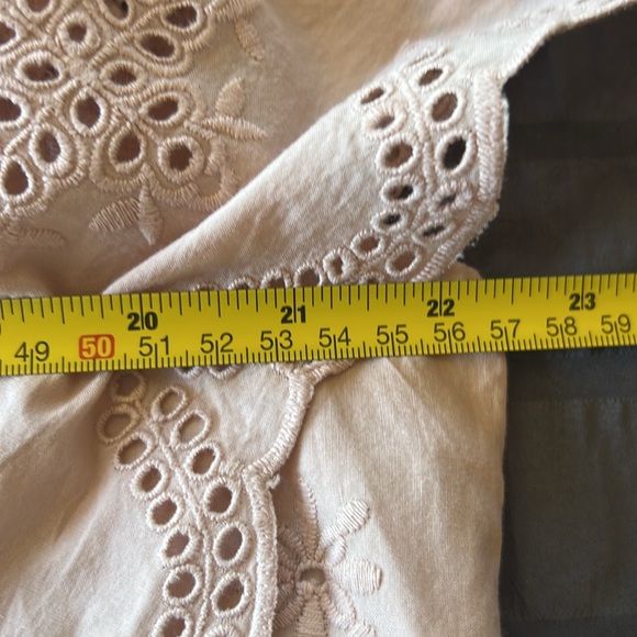 NWT Ann Taylor Loft Eyelet Scallop Flutter Sleeve Pink Blush Dress Womens Sz XXL - Picture 14 of 16